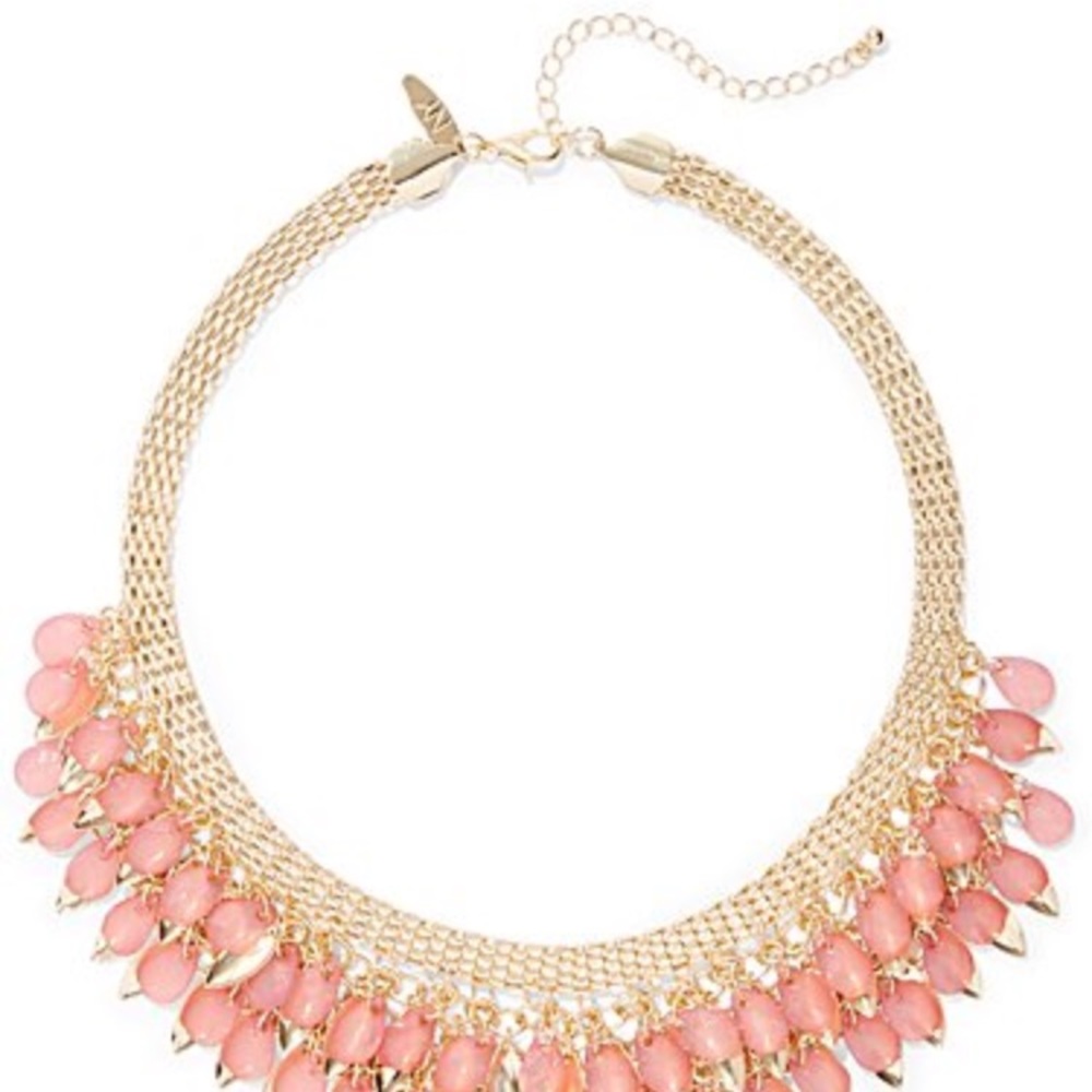 💢last ONE💢beaded rose gold tone collar necklace - Picture 4 of 5